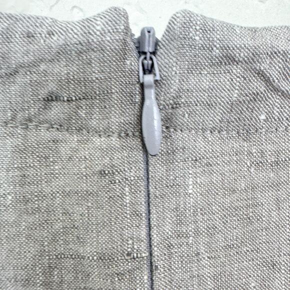 Poetry Women Midi Shift Dress Size 8 100% Linen Natural Lagenlook Neutral Summer - Picture 5 of 8